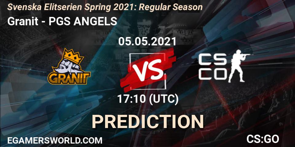Granit vs PGS ANGELS: Match Prediction. 06.05.2021 at 17:10, Counter-Strike (CS2), Svenska Elitserien Spring 2021: Regular Season