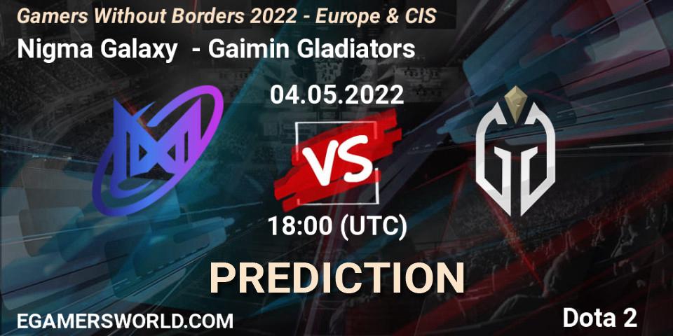 Nigma Galaxy vs Gaimin Gladiators: Match Prediction. 04.05.22, Dota 2, Gamers Without Borders 2022 - Europe & CIS