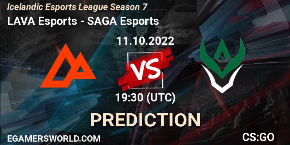 LAVA Esports vs SAGA Esports: Match Prediction. 11.10.2022 at 19:30, Counter-Strike (CS2), Icelandic Esports League Season 7