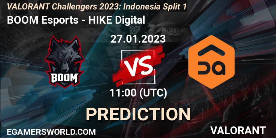 BOOM Esports vs HIKE Digital: Match Prediction. 27.01.2023 at 11:20, VALORANT, VALORANT Challengers 2023: Indonesia Split 1