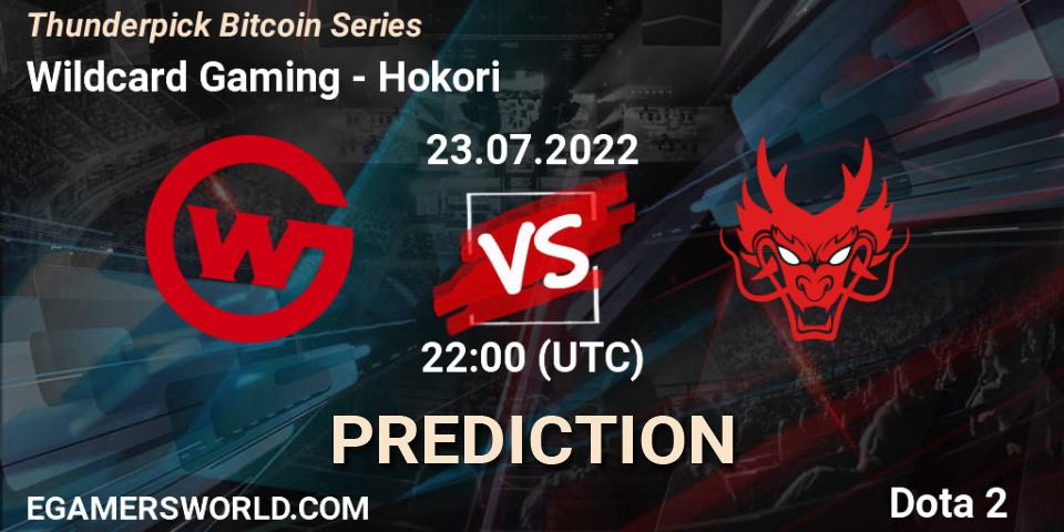 Wildcard Gaming vs Hokori: Match Prediction. 23.07.22, Dota 2, Thunderpick Bitcoin Series