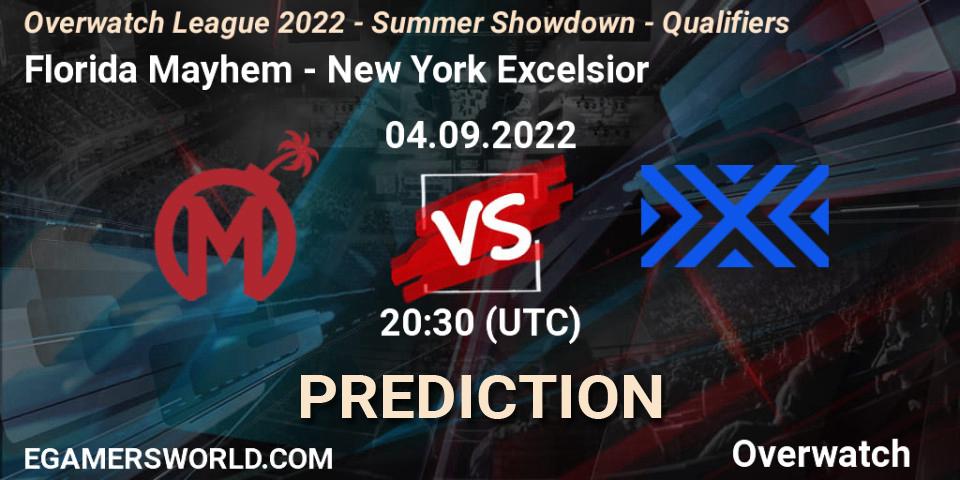 Florida Mayhem vs New York Excelsior: Match Prediction. 04.09.2022 at 20:30, Overwatch, Overwatch League 2022 - Summer Showdown - Qualifiers