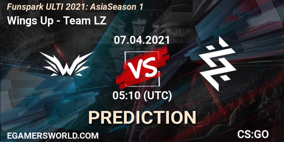 Wings Up vs Team LZ: Match Prediction. 07.04.2021 at 05:10, Counter-Strike (CS2), Funspark ULTI 2021: Asia Season 1