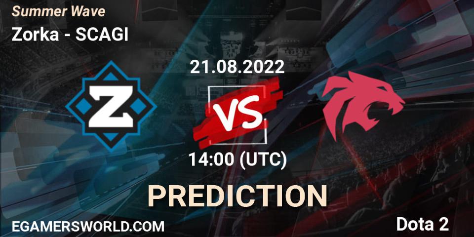 Zorka vs SCAGI: Match Prediction. 18.08.2022 at 14:07, Dota 2, Summer Wave