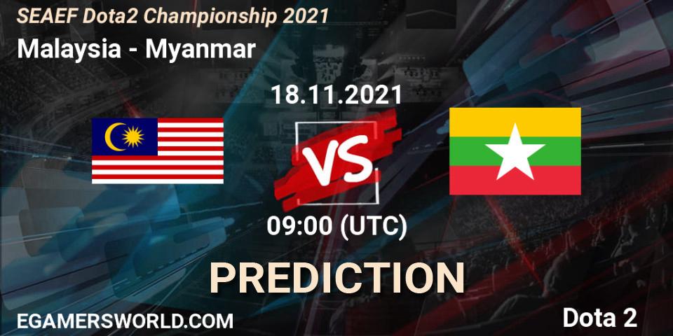 Malaysia vs Myanmar: Match Prediction. 18.11.2021 at 09:03, Dota 2, SEAEF Dota2 Championship 2021