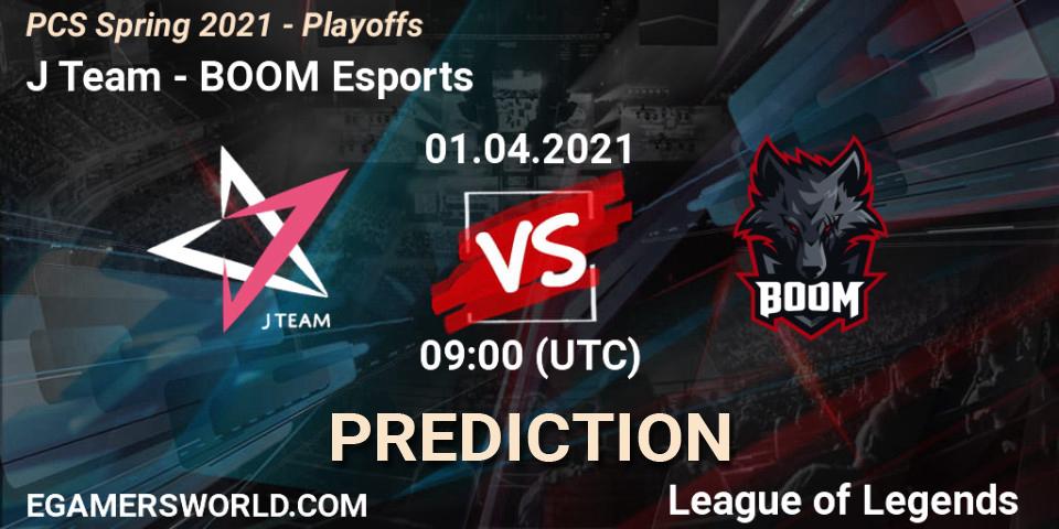 J Team vs BOOM Esports: Match Prediction. 01.04.2021 at 09:00, LoL, PCS Spring 2021 - Playoffs