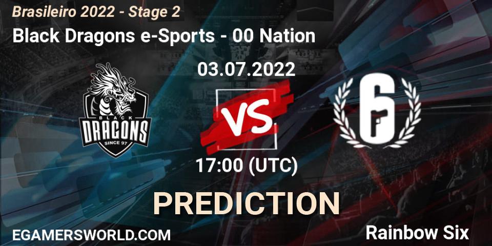 Black Dragons e-Sports vs 00 Nation: Match Prediction. 03.07.2022 at 17:00, Rainbow Six, Brasileirão 2022 - Stage 2