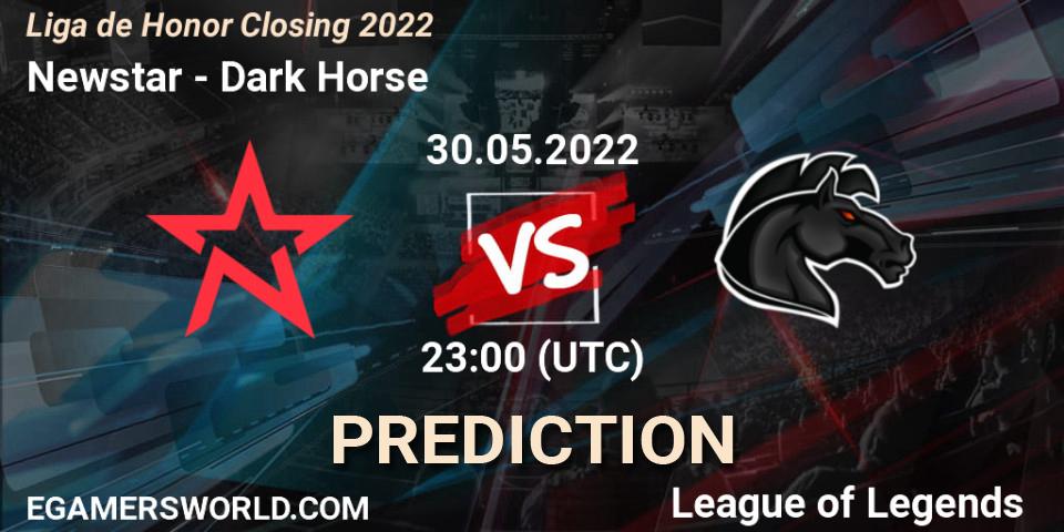 Newstar vs Dark Horse: Match Prediction. 30.05.2022 at 23:00, LoL, Liga de Honor Closing 2022