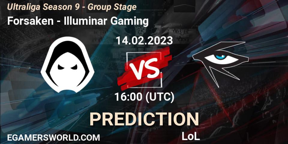 Forsaken vs Illuminar Gaming: Match Prediction. 14.02.23, LoL, Ultraliga Season 9 - Group Stage