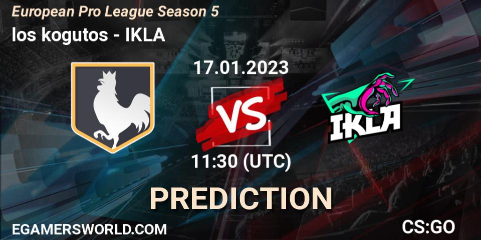 los kogutos vs IKLA: Match Prediction. 17.01.2023 at 12:30, Counter-Strike (CS2), European Pro League Season 5