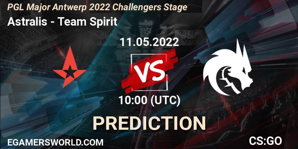 Astralis vs Team Spirit: Match Prediction. 11.05.2022 at 10:00, Counter-Strike (CS2), PGL Major Antwerp 2022 Challengers Stage