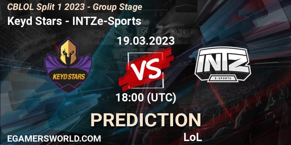 Keyd Stars vs INTZ e-Sports: Match Prediction. 19.03.2023 at 18:00, LoL, CBLOL Split 1 2023 - Group Stage