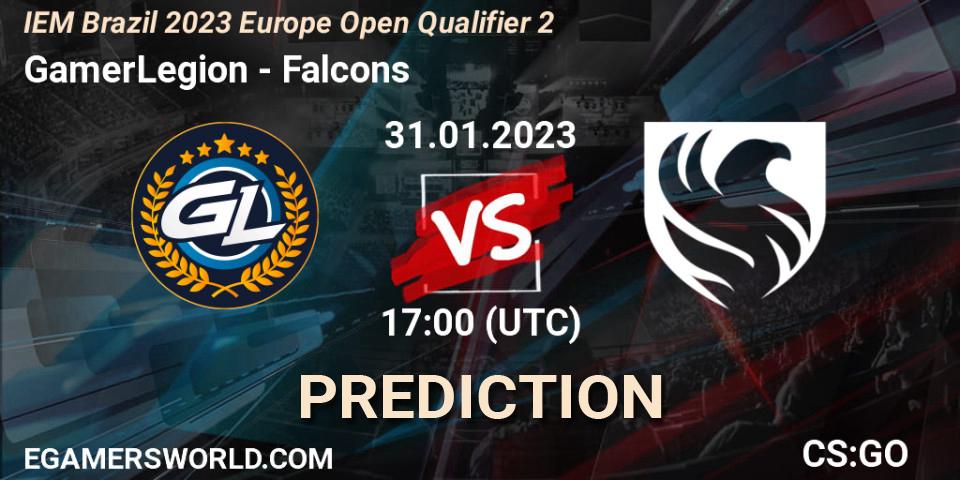 GamerLegion vs Falcons: Match Prediction. 31.01.23, CS2 (CS:GO), IEM Brazil Rio 2023 Europe Open Qualifier 2