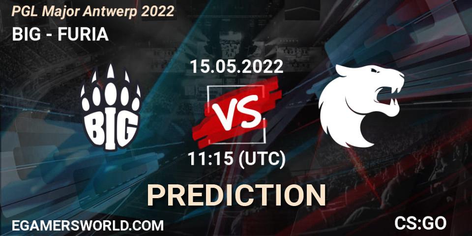 BIG vs FURIA: Match Prediction. 15.05.2022 at 11:15, Counter-Strike (CS2), PGL Major Antwerp 2022