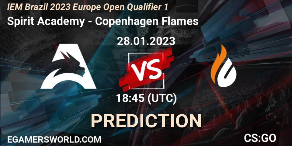 Spirit Academy vs Copenhagen Flames: Match Prediction. 28.01.23, CS2 (CS:GO), IEM Brazil Rio 2023 Europe Open Qualifier 1