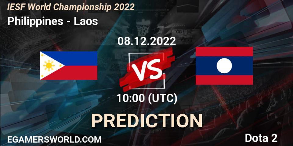 Philippines vs Laos: Match Prediction. 08.12.22, Dota 2, IESF World Championship 2022 