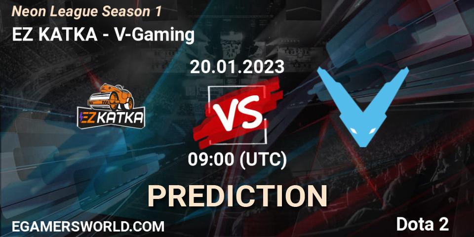 EZ KATKA vs V-Gaming: Match Prediction. 20.01.2023 at 09:14, Dota 2, Neon League Season 1
