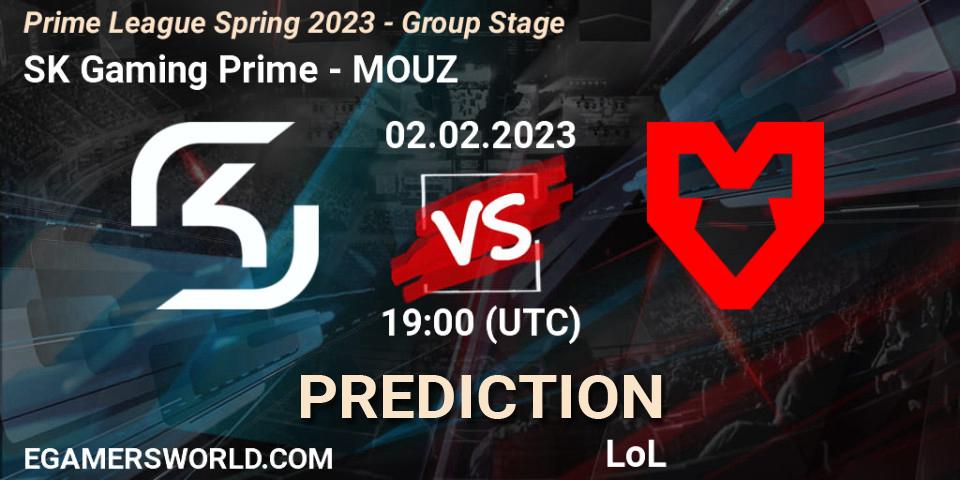 SK Gaming Prime vs MOUZ: Match Prediction. 02.02.2023 at 19:00, LoL, Prime League Spring 2023 - Group Stage