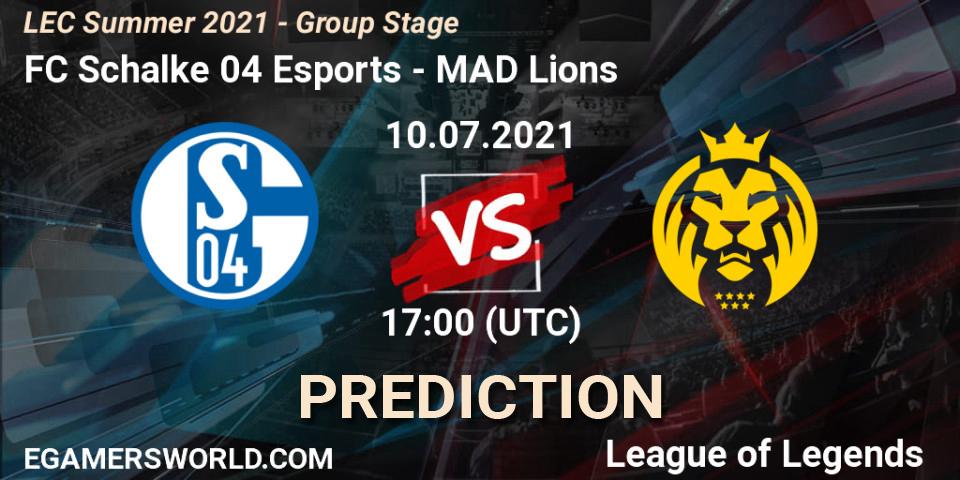 FC Schalke 04 Esports vs MAD Lions: Match Prediction. 19.06.2021 at 17:00, LoL, LEC Summer 2021 - Group Stage