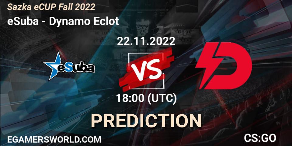eSuba vs Dynamo Eclot: Match Prediction. 22.11.2022 at 17:20, Counter-Strike (CS2), Sazka eCUP Winter 2022