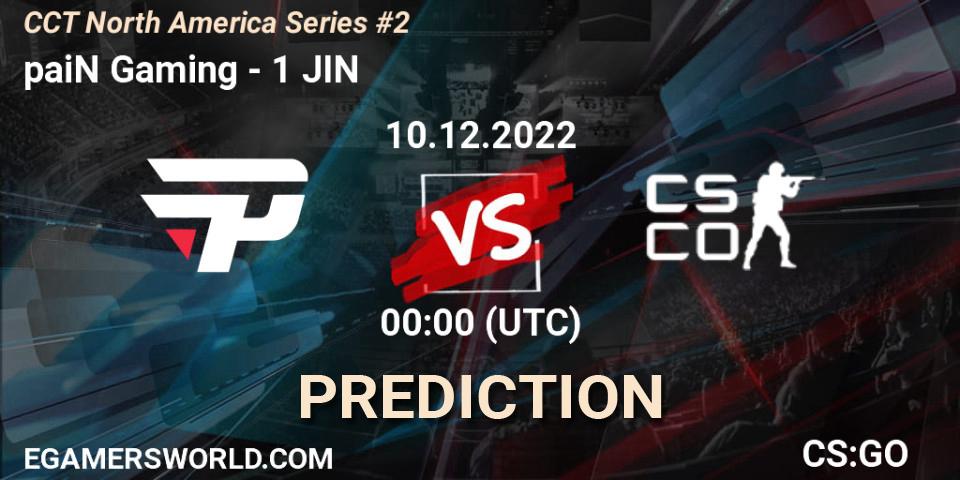 paiN Gaming vs 1 JIN: Match Prediction. 10.12.22, CS2 (CS:GO), CCT North America Series #2