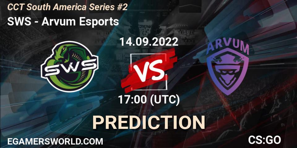 SWS vs Arvum Esports: Match Prediction. 14.09.2022 at 17:00, Counter-Strike (CS2), CCT South America Series #2