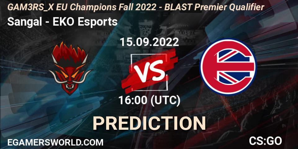 Sangal vs EKO Esports: Match Prediction. 15.09.2022 at 16:00, Counter-Strike (CS2), GAM3RS_X EU Champions: Fall 2022