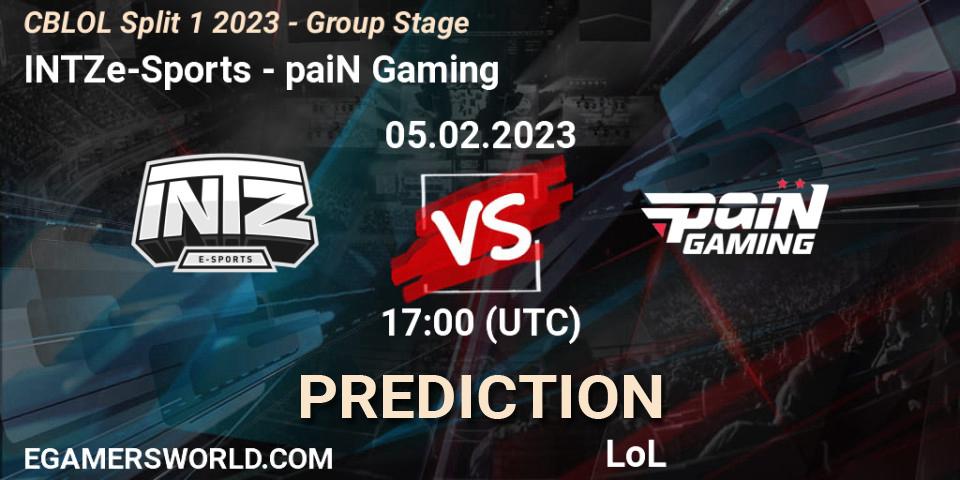 INTZ e-Sports vs paiN Gaming: Match Prediction. 05.02.23, LoL, CBLOL Split 1 2023 - Group Stage