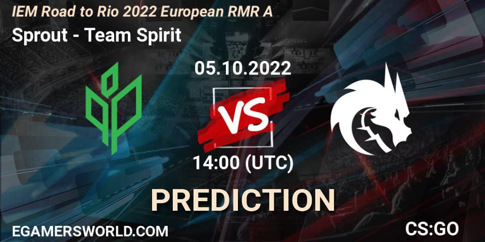 Sprout vs Team Spirit: Match Prediction. 05.10.22, CS2 (CS:GO), IEM Road to Rio 2022 European RMR A