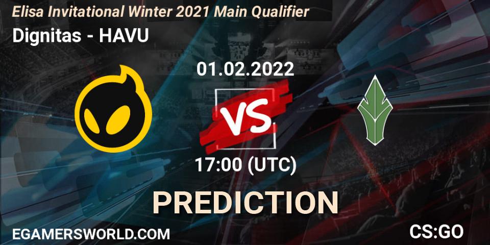 Dignitas vs HAVU: Match Prediction. 01.02.2022 at 17:00, Counter-Strike (CS2), Elisa Invitational Winter 2021 Main Qualifier
