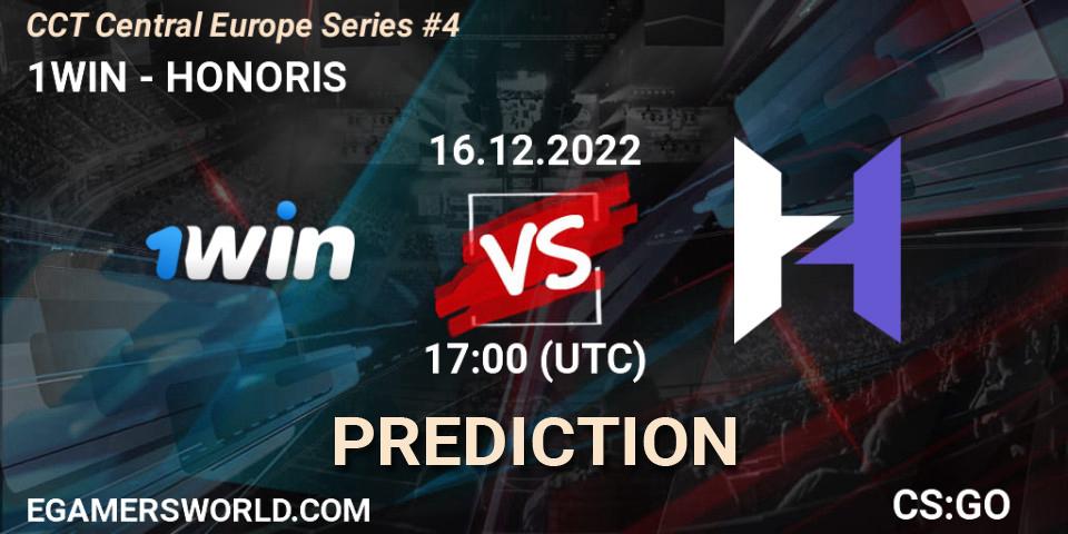 1WIN vs HONORIS: Match Prediction. 16.12.2022 at 16:40, Counter-Strike (CS2), CCT Central Europe Series #4