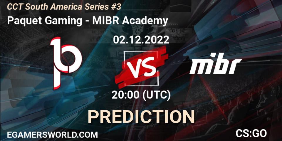 Paquetá Gaming vs MIBR Academy: Match Prediction. 02.12.22, CS2 (CS:GO), CCT South America Series #3