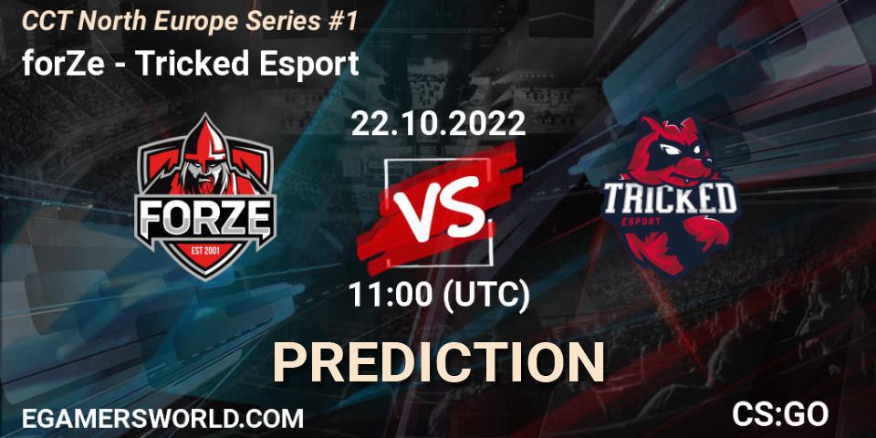 forZe vs Tricked Esport: Match Prediction. 22.10.2022 at 12:45, Counter-Strike (CS2), CCT North Europe Series #1