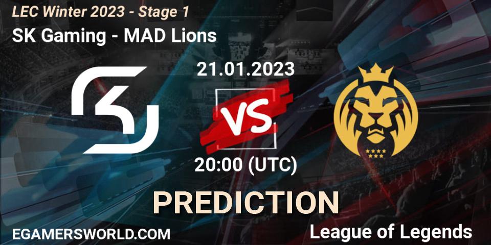SK Gaming vs MAD Lions: Match Prediction. 21.01.2023 at 21:00, LoL, LEC Winter 2023 - Stage 1