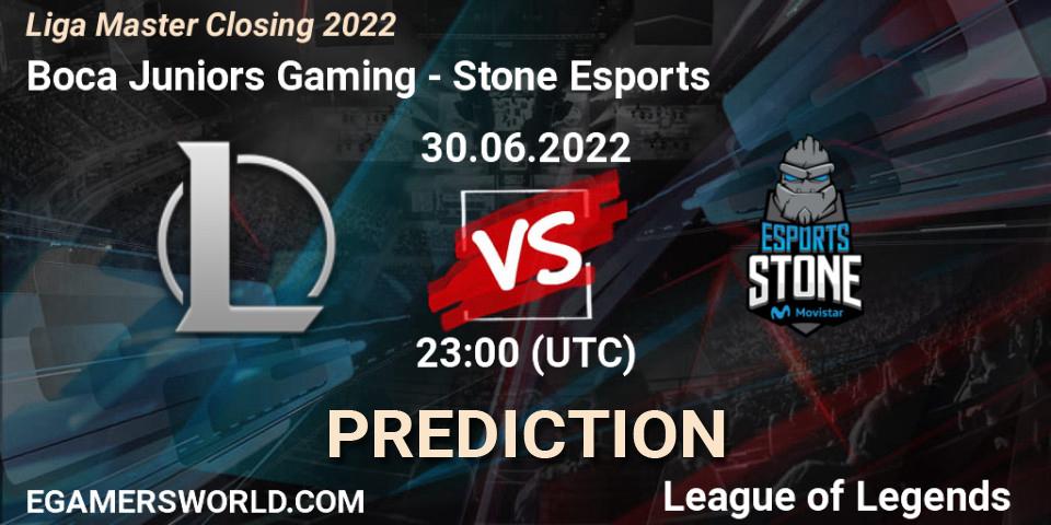 Boca Juniors Gaming vs Stone Esports: Match Prediction. 30.06.2022 at 23:00, LoL, Liga Master Closing 2022