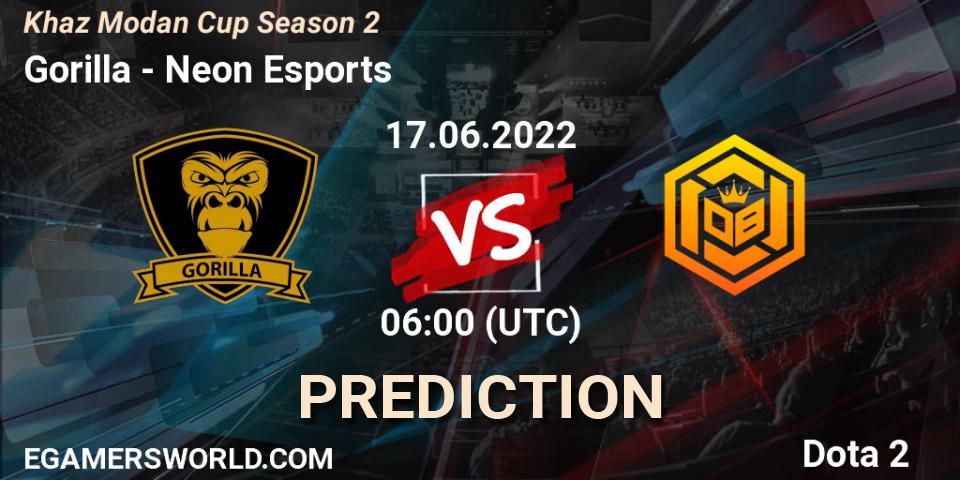 Gorilla vs Neon Esports: Match Prediction. 17.06.2022 at 08:25, Dota 2, Khaz Modan Cup Season 2