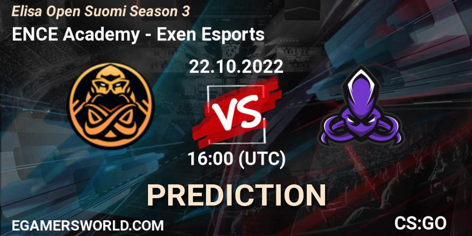 ENCE Academy vs Exen Esports: Match Prediction. 22.10.2022 at 16:00, Counter-Strike (CS2), Elisa Open Suomi Season 3