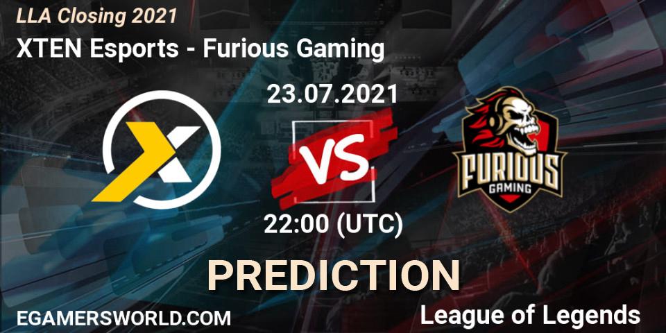 XTEN Esports vs Furious Gaming: Match Prediction. 23.07.2021 at 22:00, LoL, LLA Closing 2021