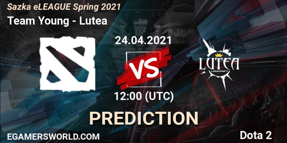Team Young vs Lutea: Match Prediction. 24.04.2021 at 12:00, Dota 2, Sazka eLEAGUE Spring 2021