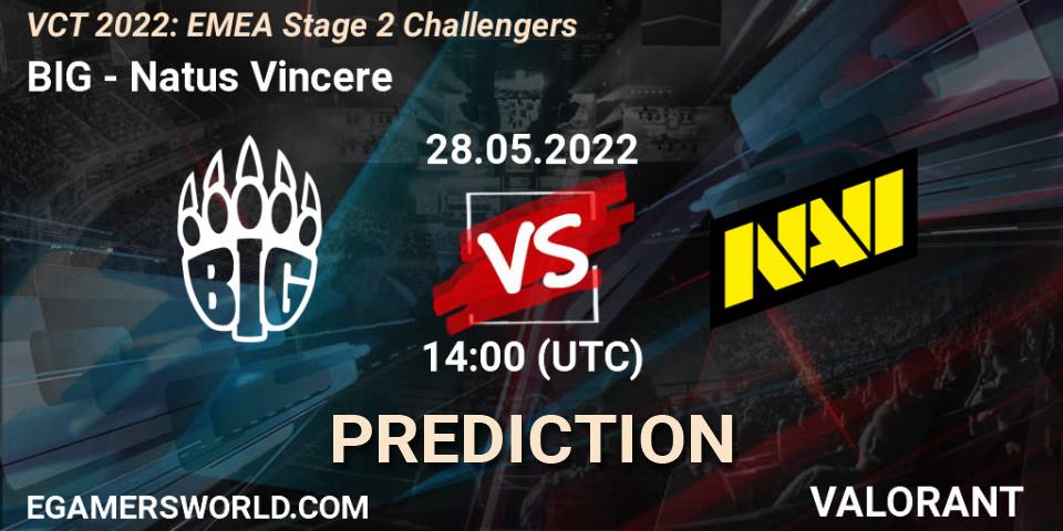 BIG vs Natus Vincere: Match Prediction. 28.05.2022 at 14:00, VALORANT, VCT 2022: EMEA Stage 2 Challengers