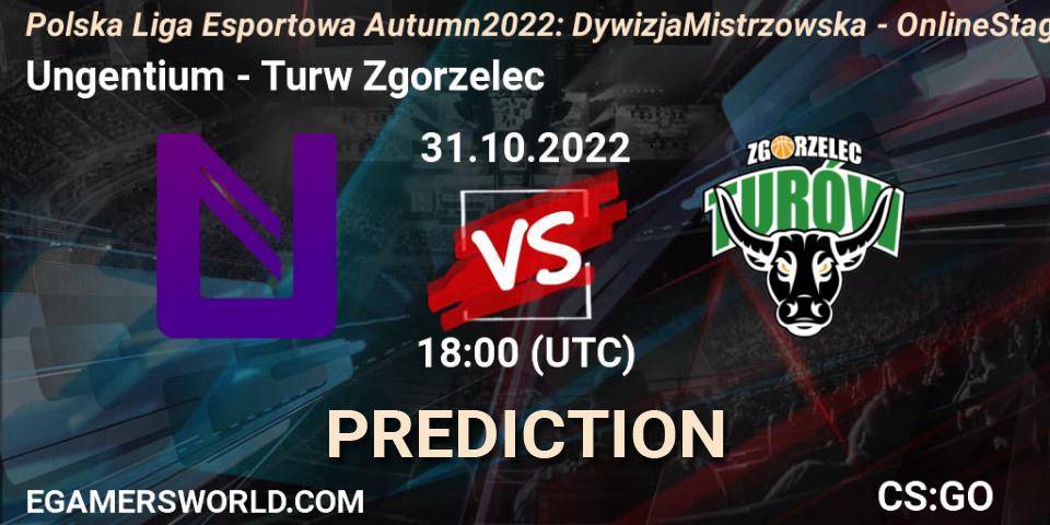 Ungentium vs Turów Zgorzelec: Match Prediction. 31.10.2022 at 18:00, Counter-Strike (CS2), Polska Liga Esportowa Autumn 2022: Dywizja Mistrzowska - Online Stage