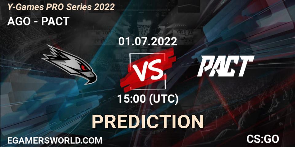 AGO vs PACT: Match Prediction. 01.07.2022 at 15:00, Counter-Strike (CS2), Y-Games PRO Series 2022