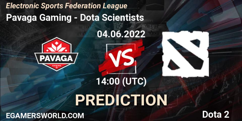 Pavaga Gaming vs Dota Scientists: Match Prediction. 04.06.2022 at 15:07, Dota 2, Electronic Sports Federation League