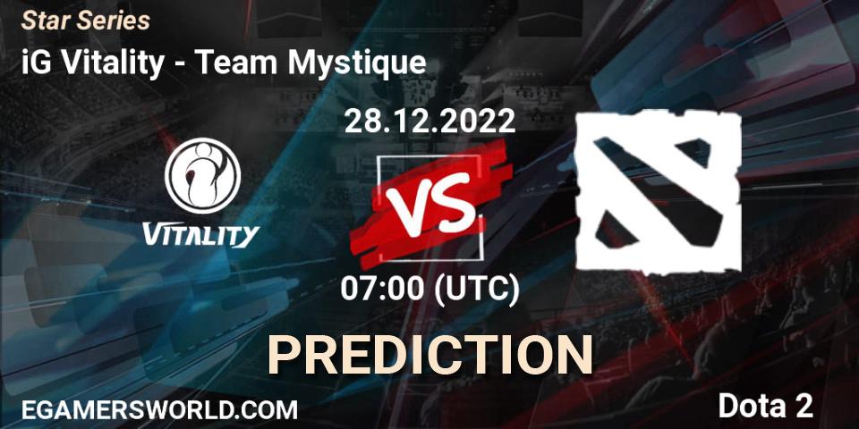 iG Vitality vs Team Mystique: Match Prediction. 28.12.2022 at 07:03, Dota 2, Star Series