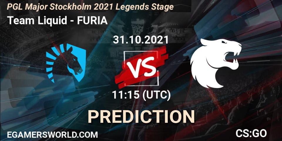 Team Liquid vs FURIA: Match Prediction. 31.10.21, CS2 (CS:GO), PGL Major Stockholm 2021 Legends Stage