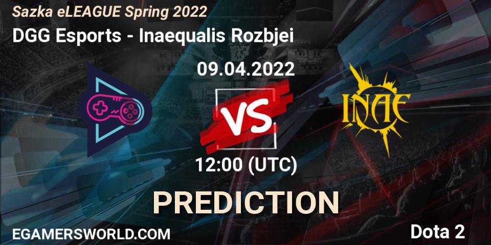 DGG Esports vs Inaequalis Rozbíječi: Match Prediction. 09.04.2022 at 12:30, Dota 2, Sazka eLEAGUE Spring 2022