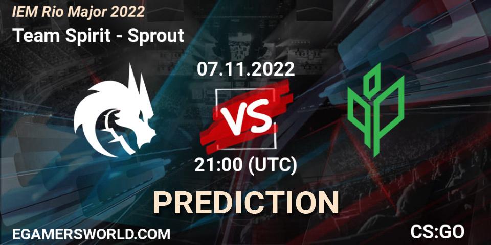 Team Spirit vs Sprout: Match Prediction. 07.11.22, CS2 (CS:GO), IEM Rio Major 2022