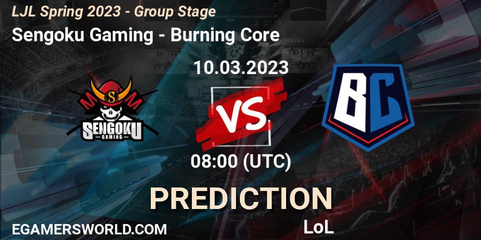 Sengoku Gaming vs Burning Core: Match Prediction. 10.03.23, LoL, LJL Spring 2023 - Group Stage