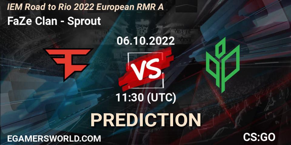FaZe Clan vs Sprout: Match Prediction. 06.10.22, CS2 (CS:GO), IEM Road to Rio 2022 European RMR A