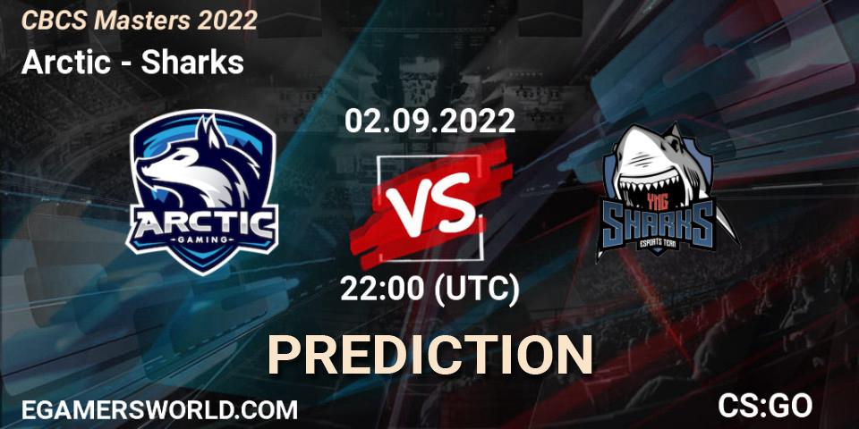Arctic vs Sharks: Match Prediction. 02.09.2022 at 22:50, Counter-Strike (CS2), CBCS Masters 2022